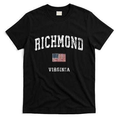 C Vintage American Flag Sports Design T-Shirt