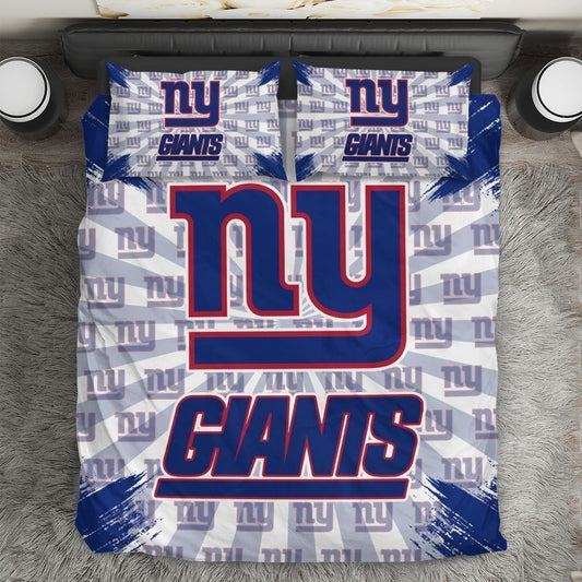 NFL New York Giants Grey Blue Bedding Set
