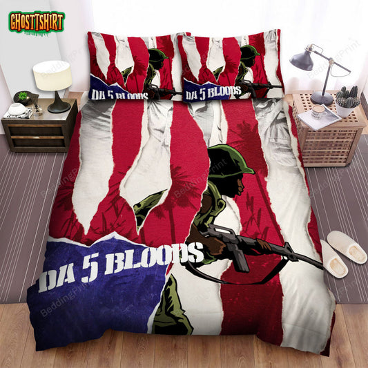 Da 5 Bloods Movie Poster 3 Bed Sheets Duvet Cover Bedding Set