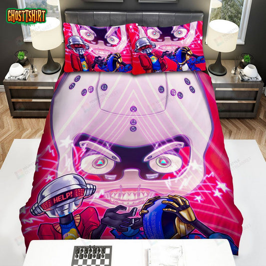 Daft Punk The Brainwasher Single Artwork Bed Sheets Spread Comforter Duvet Cover Bedding Set