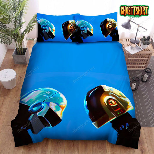 Daft Punk The Electronic Music Duo Artwork Bed Sheets Duvet Cover Bedding Set