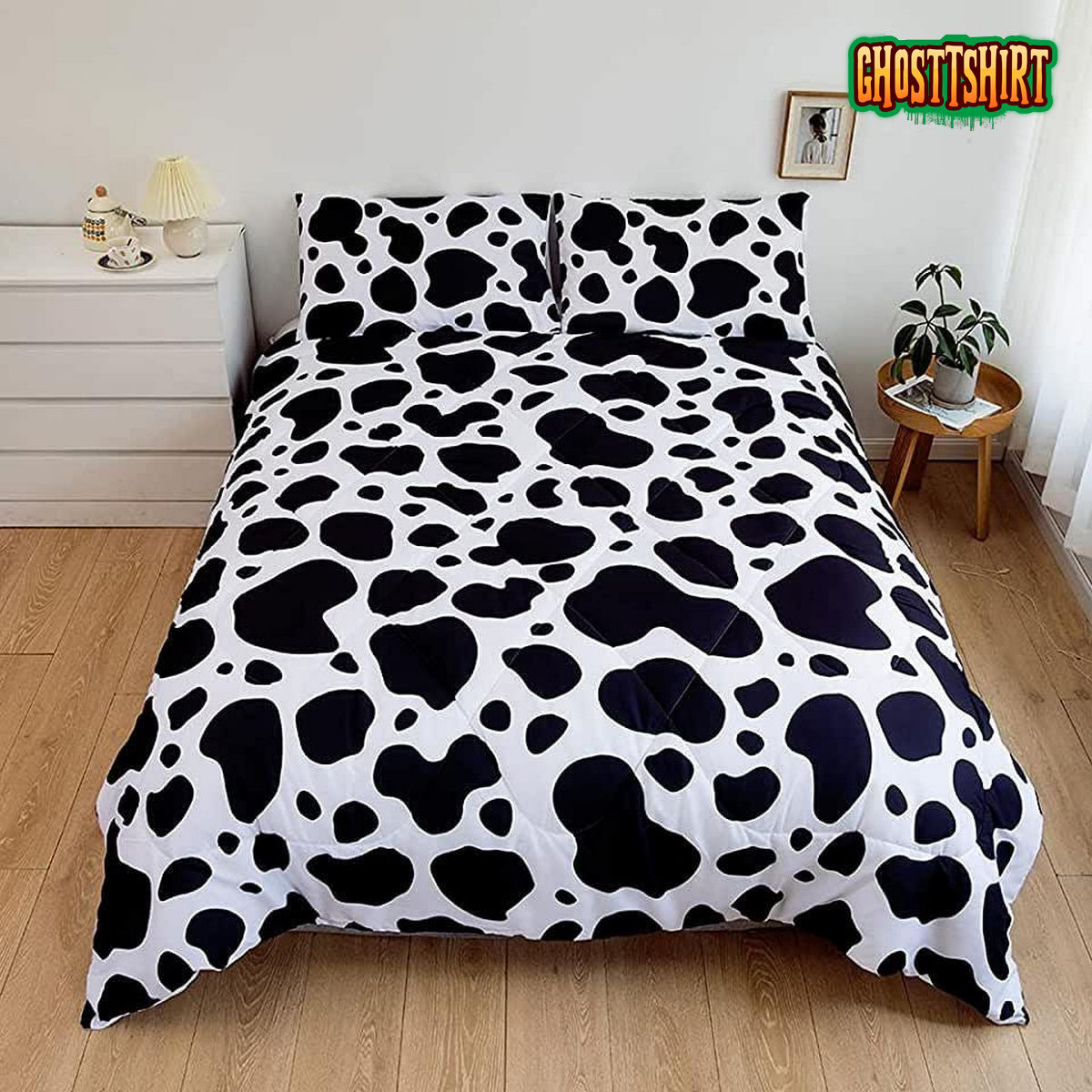 Dairy Cow Skin Print Pattern Bedding Set