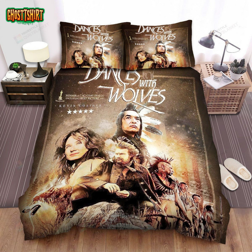 Dances With Wolves Movie Poster 2 Bed Sheets Spread Comforter Duvet Cover Bedding Set