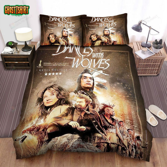 Dances With Wolves Movie Poster 2 Bed Sheets Spread Comforter Duvet Cover Bedding Set
