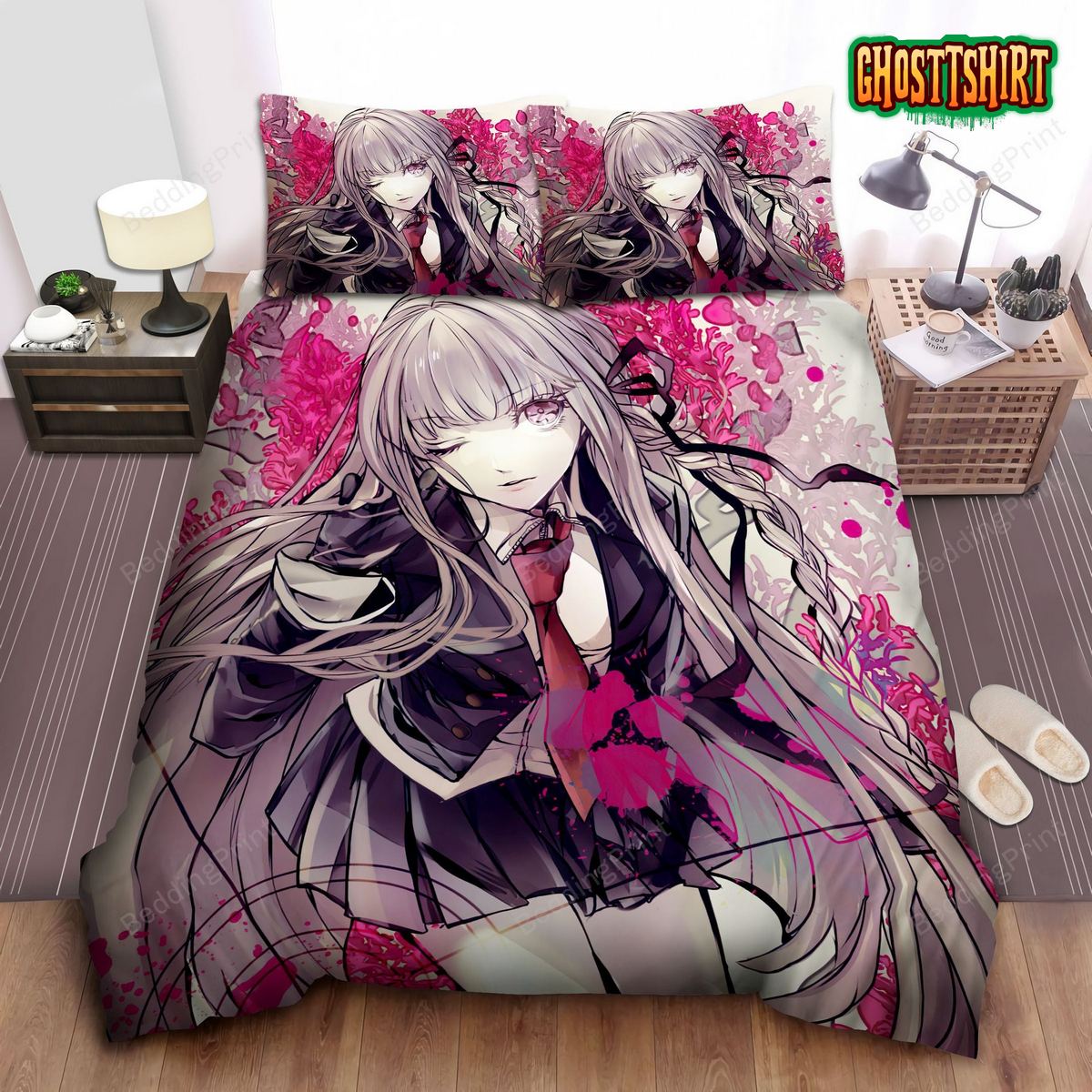 Danganronpa Kyoko Kirigiri In School Uniform Bed Sheets Duvet Cover Bedding Set