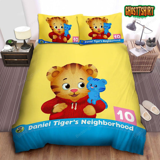 Daniel Tiger's Neighborhood Daniel And His Plush Toy Bed Sheets Duvet Cover Bedding Set