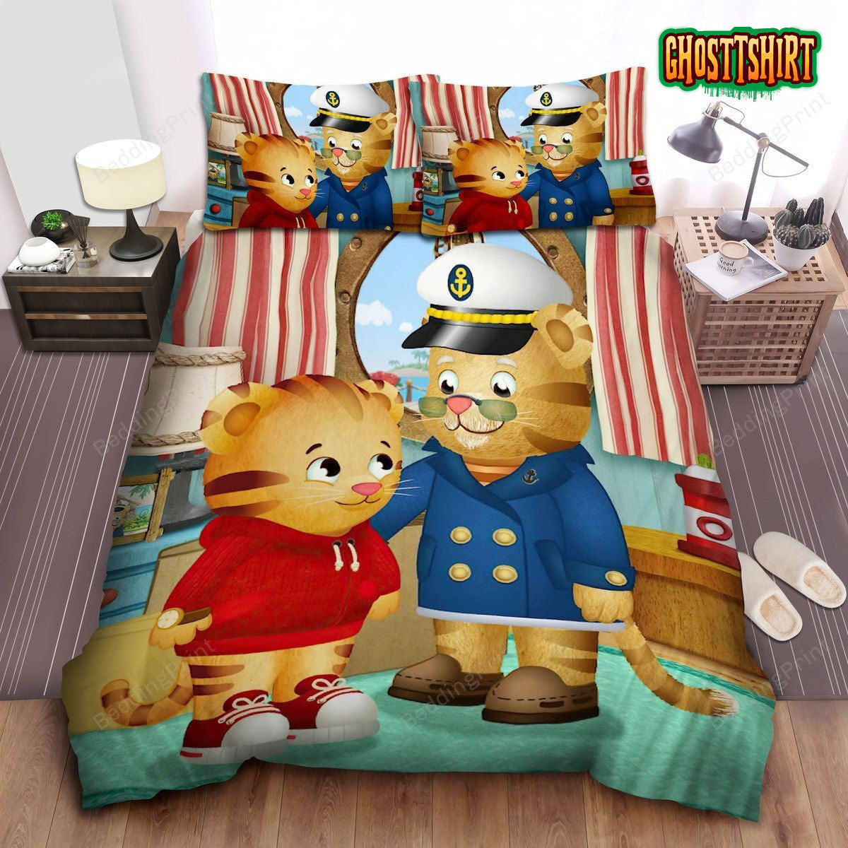 Daniel Tiger's Neighborhood Daniel And Mr. Mcfeely Bed Sheets Duvet Cover Bedding Set