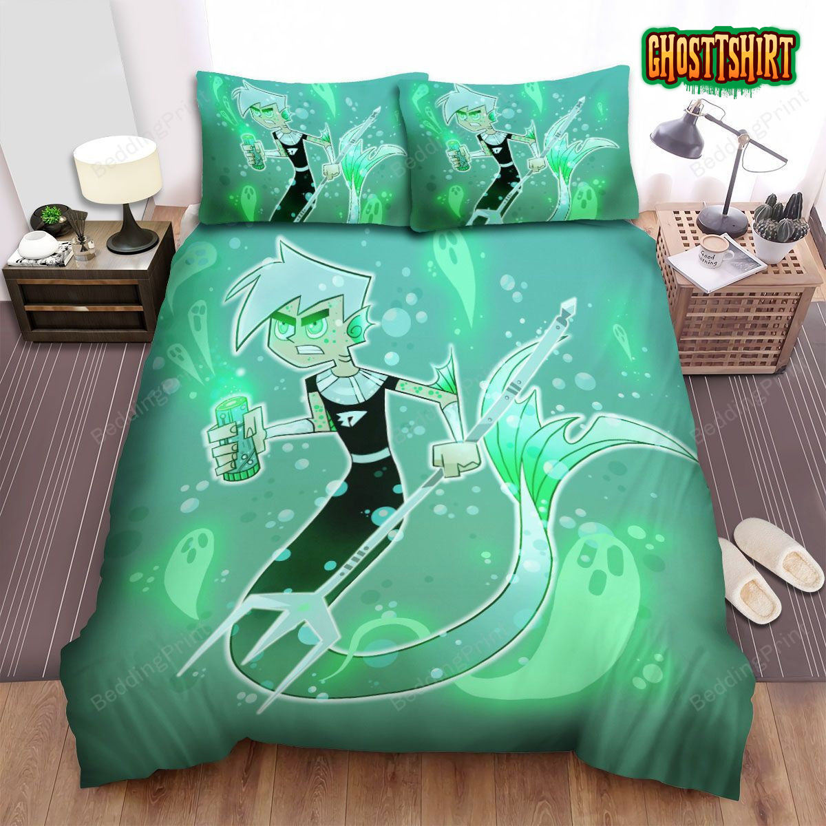 Danny Phantom Surrounded By Ghosts Bed Sheets Spread Duvet Cover Bedding Set