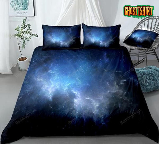 Dark Blue Galaxy Bed Sheets Duvet Cover Bedding Set