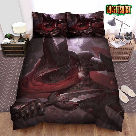 Dark Souls 3 Abyss Watchers Bloody Artwork Bed Sheets Spread Duvet Cover Bedding Set
