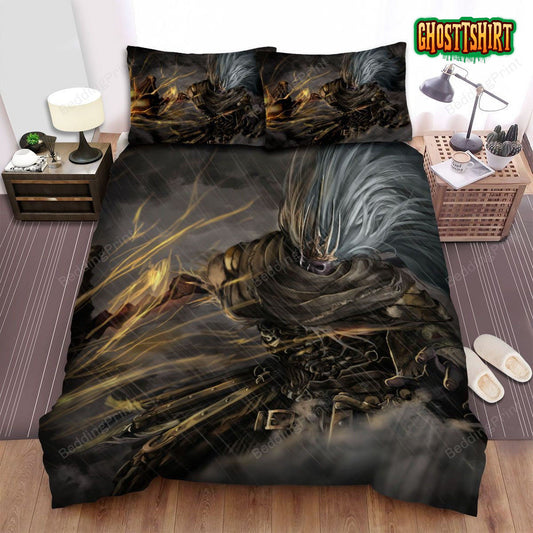 Dark Souls 3 The Nameless King Art Painting Bed Sheets Spread Duvet Cover Bedding Set