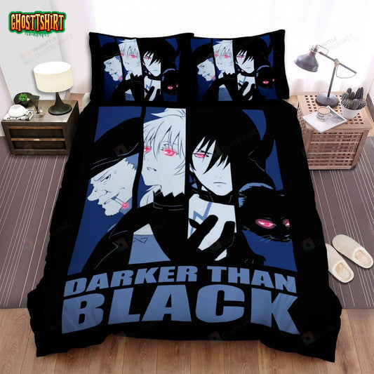 Darker Than Black Anime Black And Blue Bed Sheets Spread Comforter Duvet Cover Bedding Set