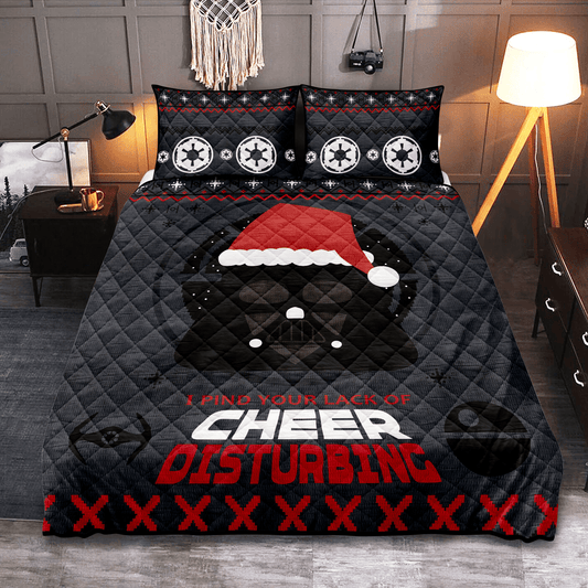 Personalized Darth Vader Christmas 3-pc Quilt Bedding Set – Holiday Bedding Collection