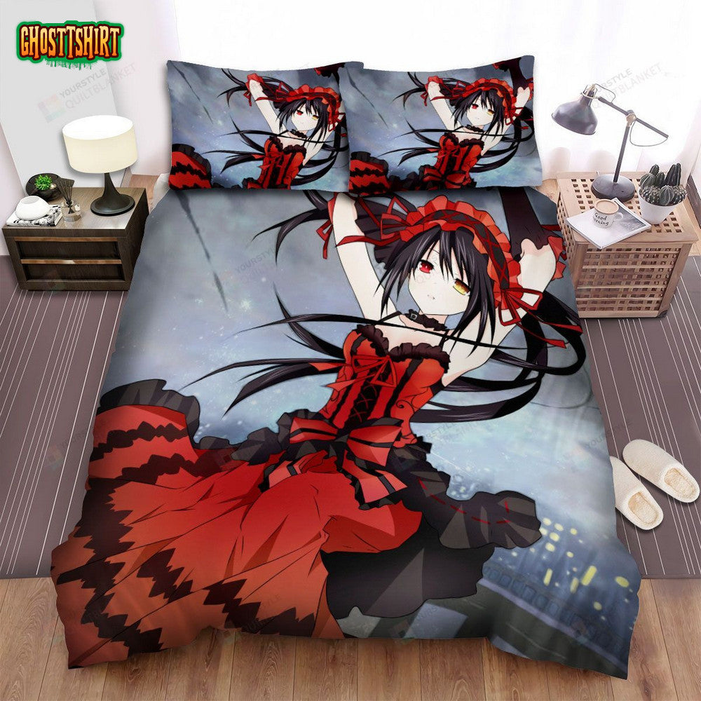 Date A Live Anime Character Kurumi Tokisaki Bed Sheets Spread Comforter Duvet Cover Bedding Set