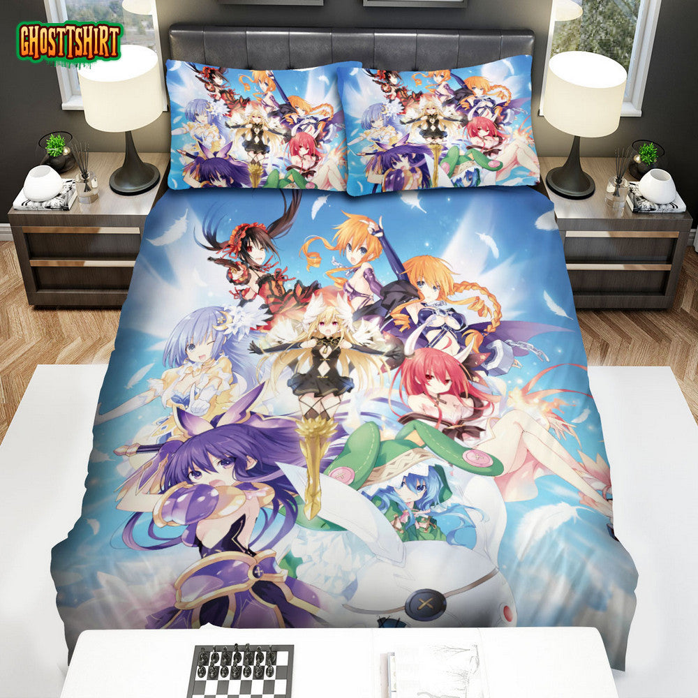 Date A Live Anime Characters Bed Sheets Spread Comforter Duvet Cover Bedding Set