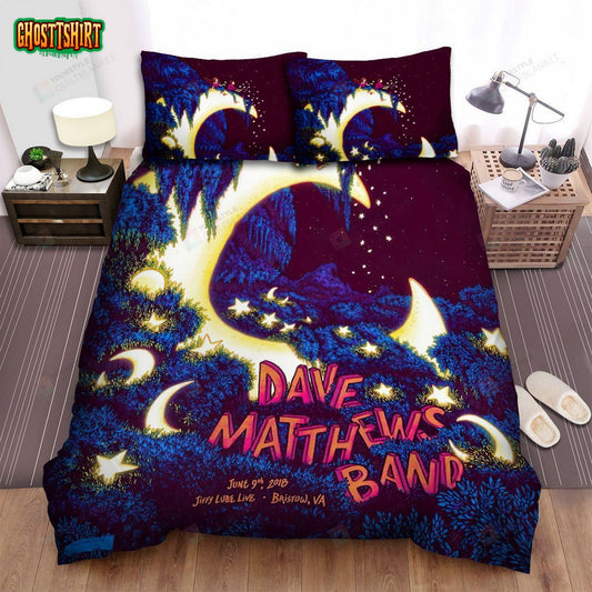 Dave Matthews Bristow Concert Poster Bed Sheets Spread Comforter Duvet Cover Bedding Set