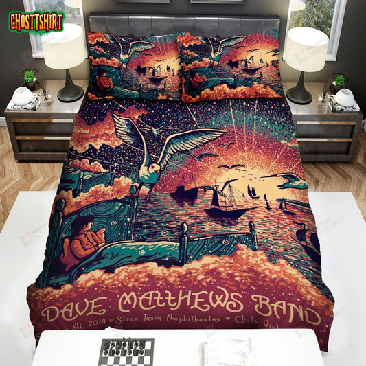 Dave Matthews California Concert Poster Bed Sheets Spread Comforter Duvet Cover Bedding Set