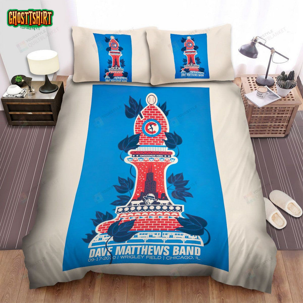 Dave Matthews Chicago Concert Poster Bed Sheets Spread Comforter Duvet Cover Bedding Set