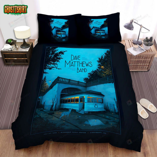 Dave Matthews Cincinnati Concert Poster Bed Sheets Spread Comforter Duvet Cover Bedding Set