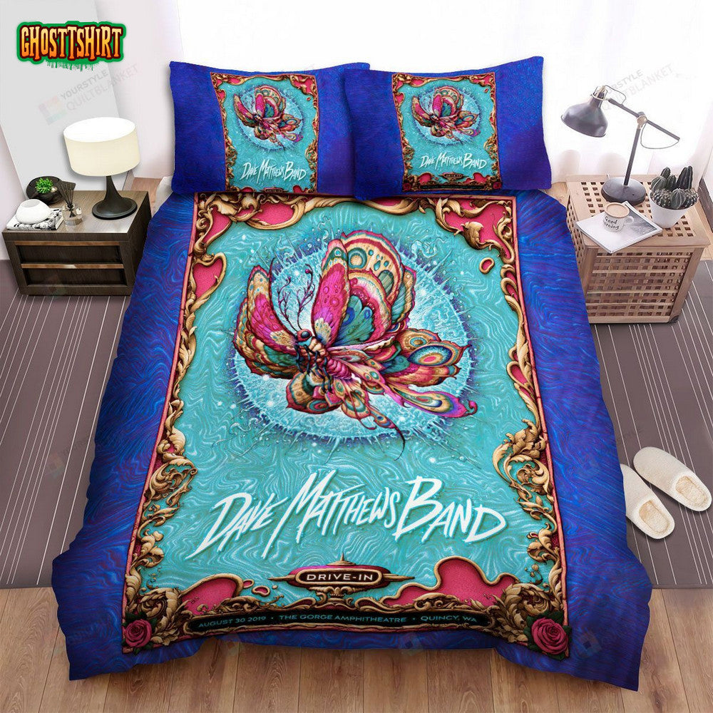 Dave Matthews Drive In Concert Poster Bed Sheets Spread Comforter Duvet Cover Bedding Set