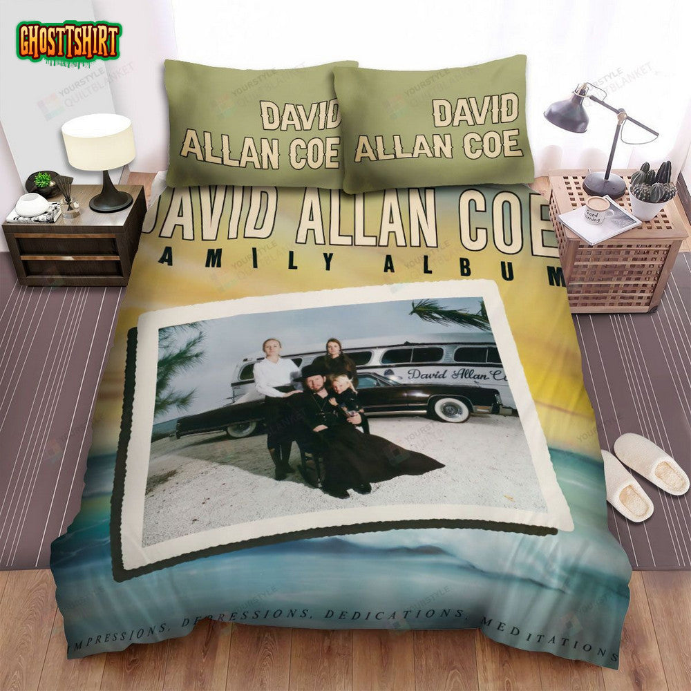 David Allan Coe Family Album Cover Bed Sheets Spread Comforter Duvet Cover Bedding Set