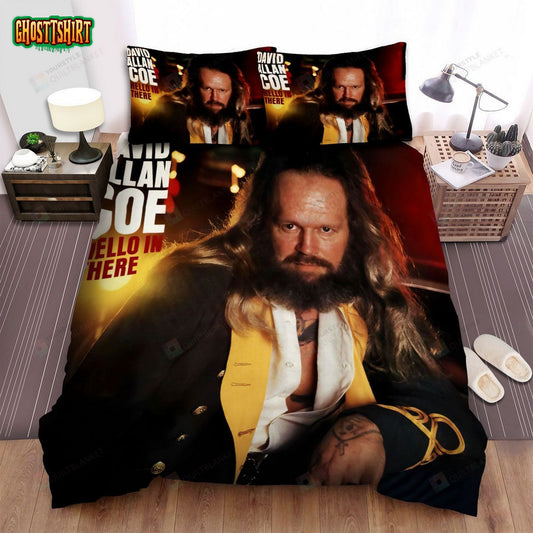 David Allan Coe Hello In There Album Cover Bed Sheets Spread Comforter Duvet Cover Bedding Set