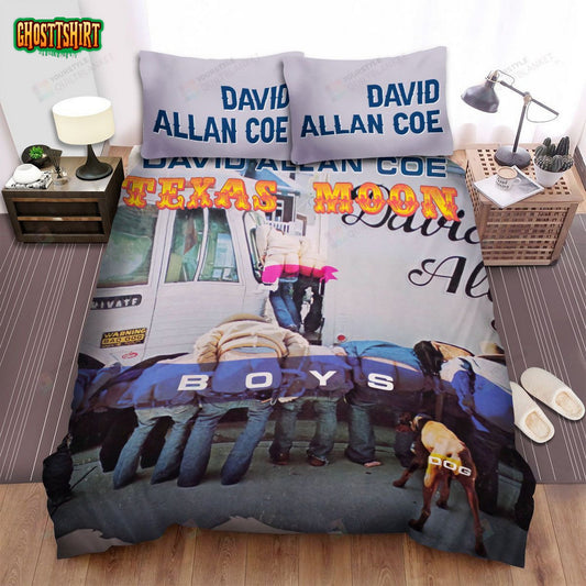 David Allan Coe Texas Moon Album Cover Bed Sheets Spread Comforter Duvet Cover Bedding Set
