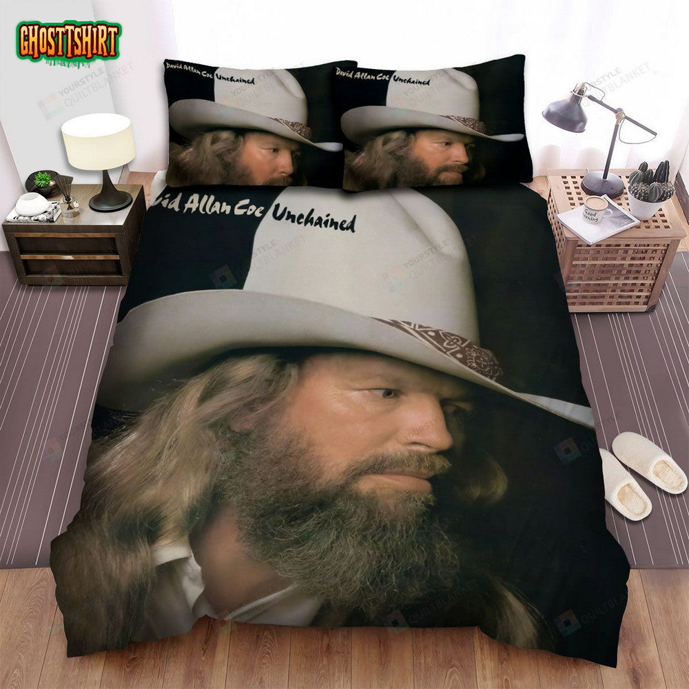 David Allan Coe Unchained Album Cover Bed Sheets Spread Comforter Duvet Cover Bedding Set