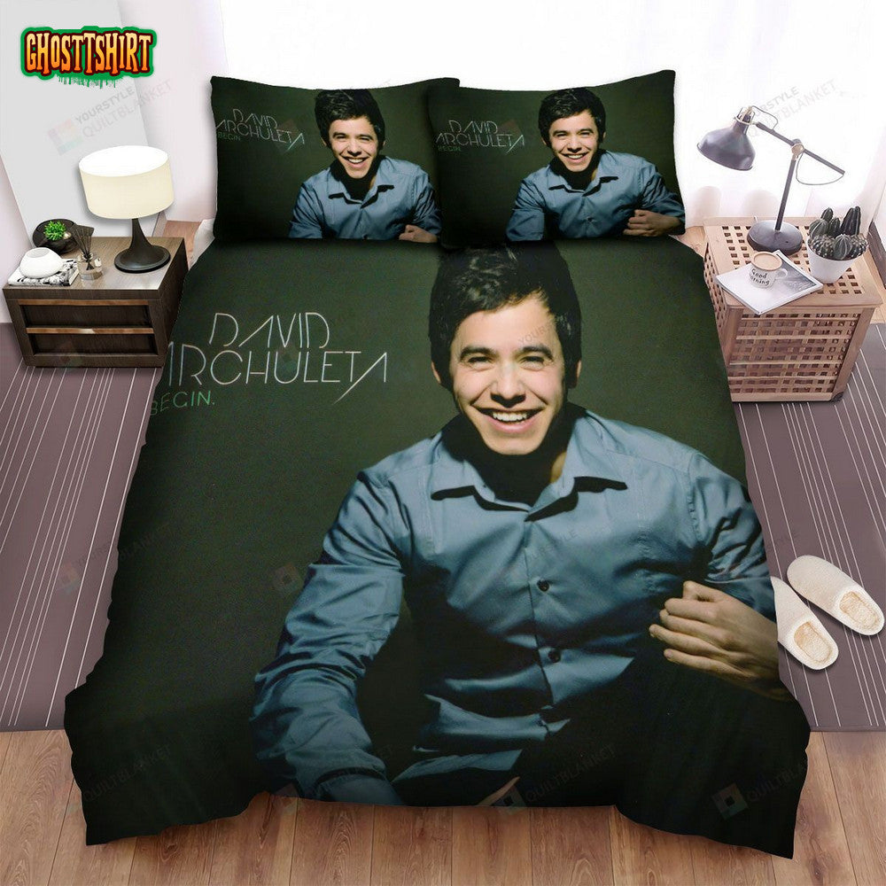 David Archuleta Begin Album Cover Bed Sheets Spread Comforter Duvet Cover Bedding Set