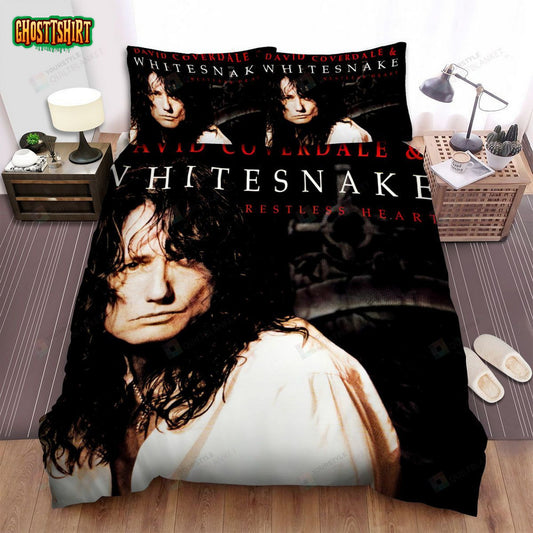 David Coverdale Album Restless Heart Bed Sheets Spread Comforter Duvet Cover Bedding Set