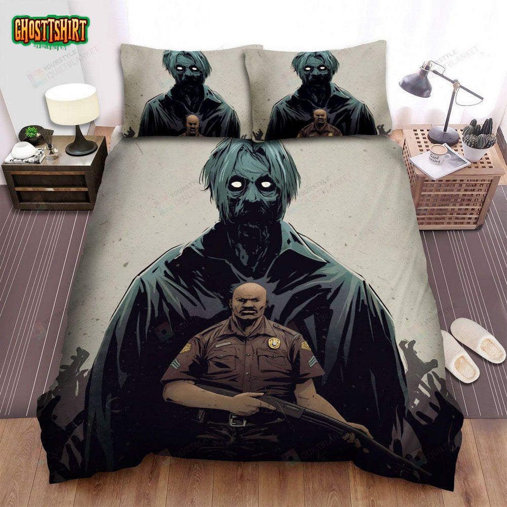 Dawn Of The Dead (2004) Zombie Art Poster Bed Sheets Spread Comforter Duvet Cover Bedding Set
