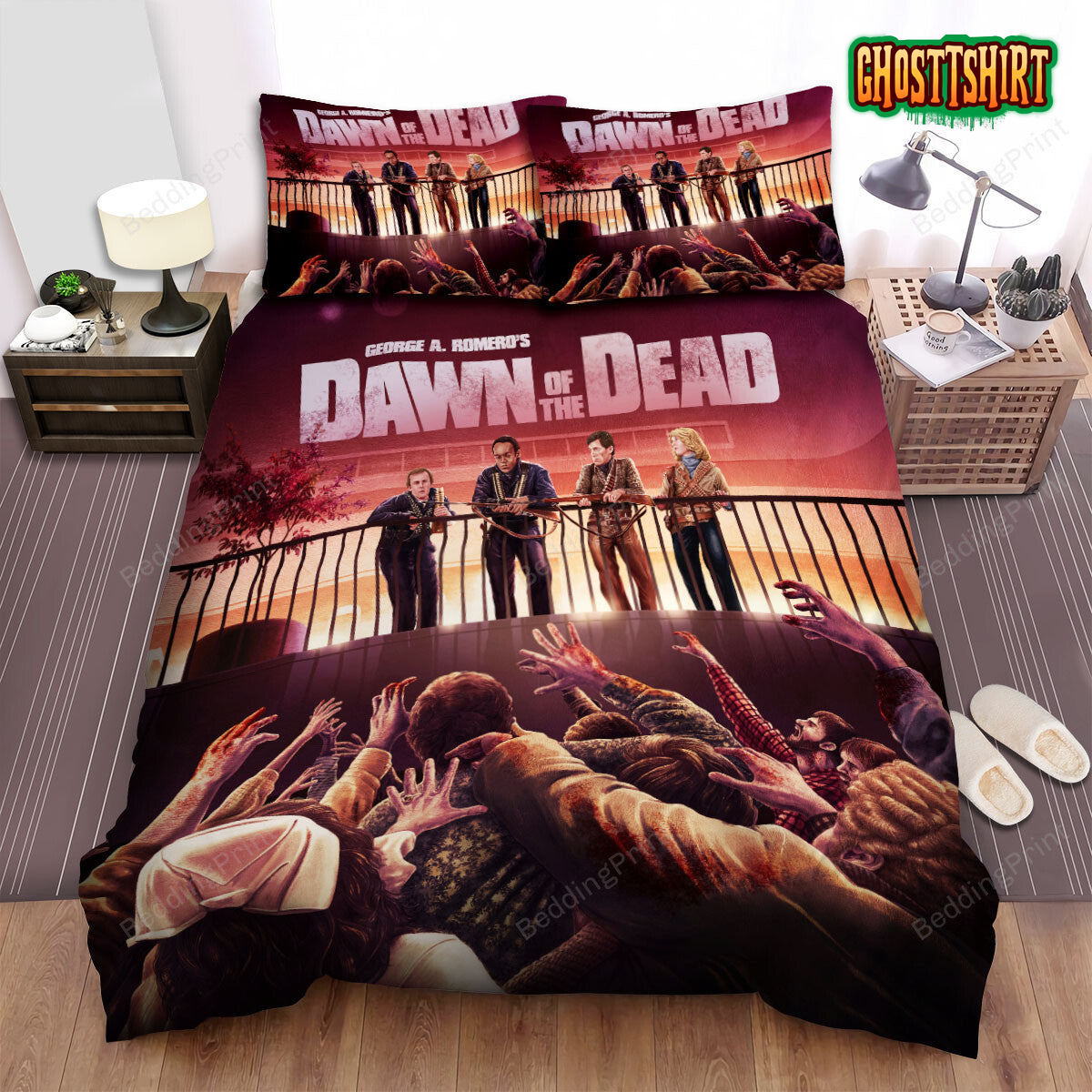 Dawn Of The Dead Movie Poster 4 Bed Sheets Duvet Cover Bedding Set