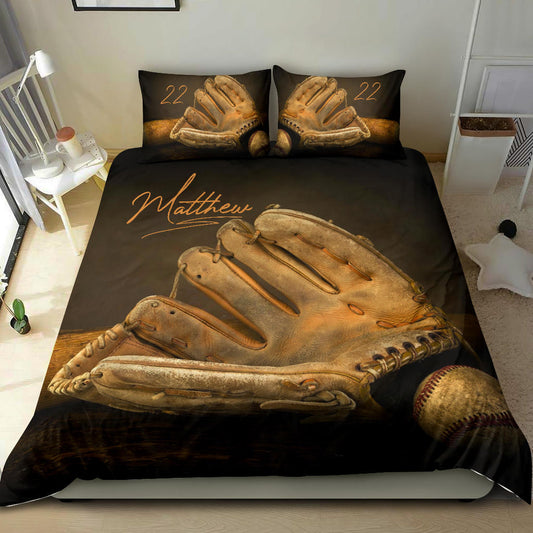 Baseball Duvet Cover Set, Baseball Vintage Duvet Cover & Pillowcases, Bedding Set