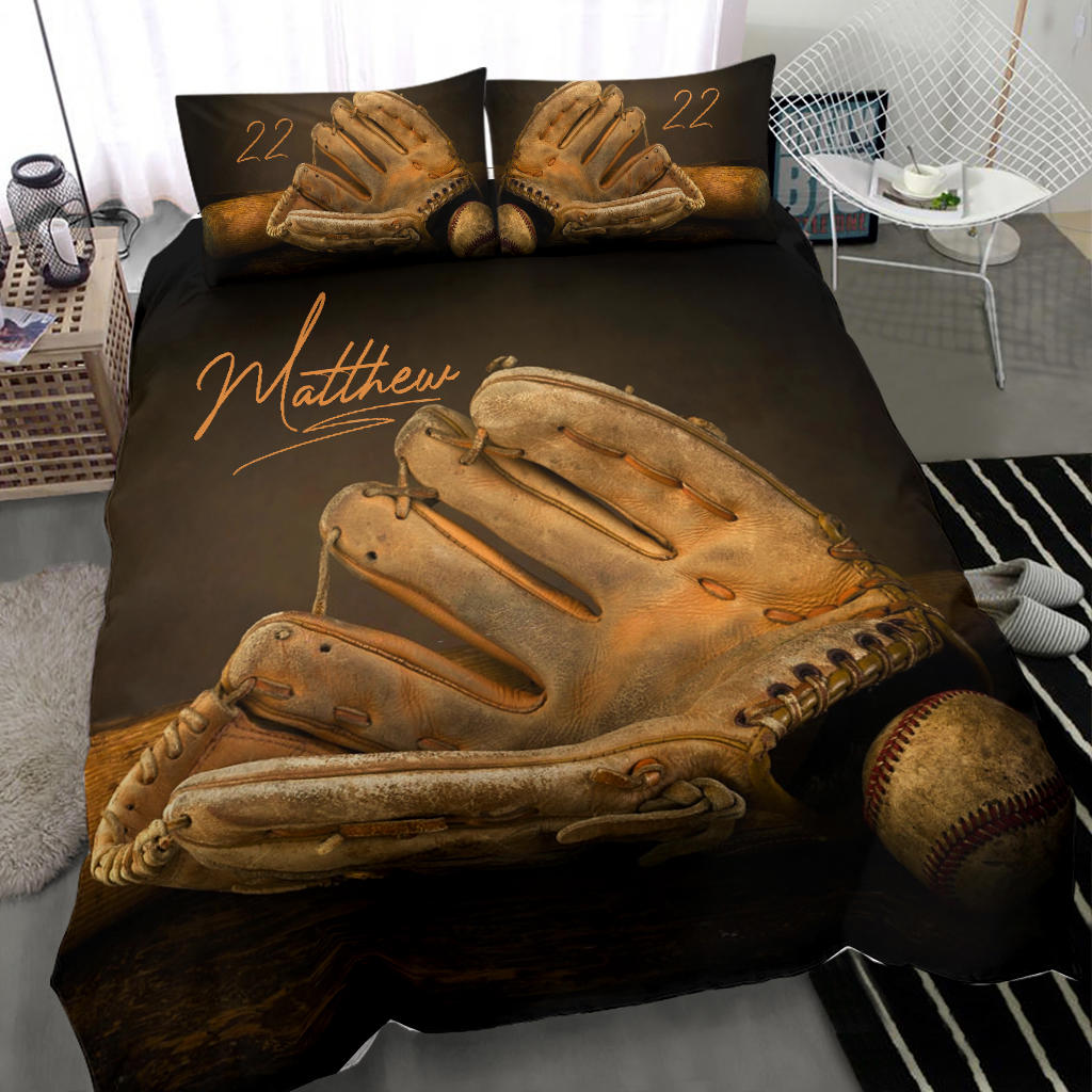 Baseball Duvet Cover Set, Baseball Vintage Duvet Cover & Pillowcases, Bedding Set