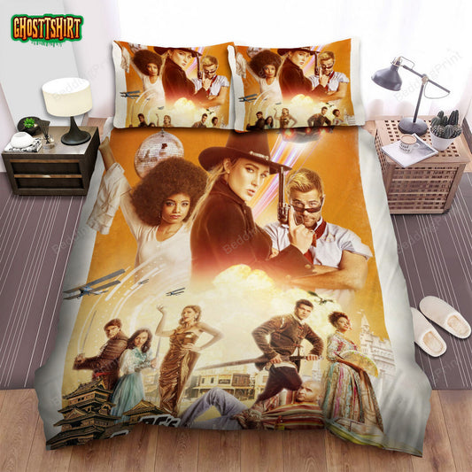 Dc's Legends Of Tomorrow (2016) Movie Poster Artwork 2 Bed Sheets Duvet Cover Bedding Set