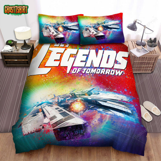 Dc’s Legends Of Tomorrow (2016) Movie Poster Fanart 2 Bed Sheets Duvet Cover Bedding Set