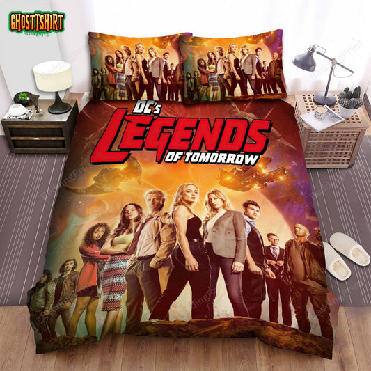 Dc’s Legends Of Tomorrow (2016) Movie Poster Fanart Bed Sheets Duvet Cover Bedding Set