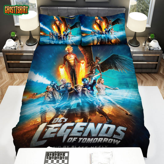 Dc's Legends Of Tomorrow (2016) Season 1 Movie Poster Bed Sheets Duvet Cover Bedding Set