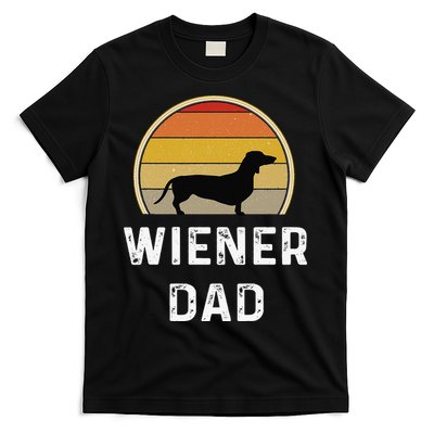 Dog Dad Gift Retro Vintage Dachshund Puppy T-Shirt