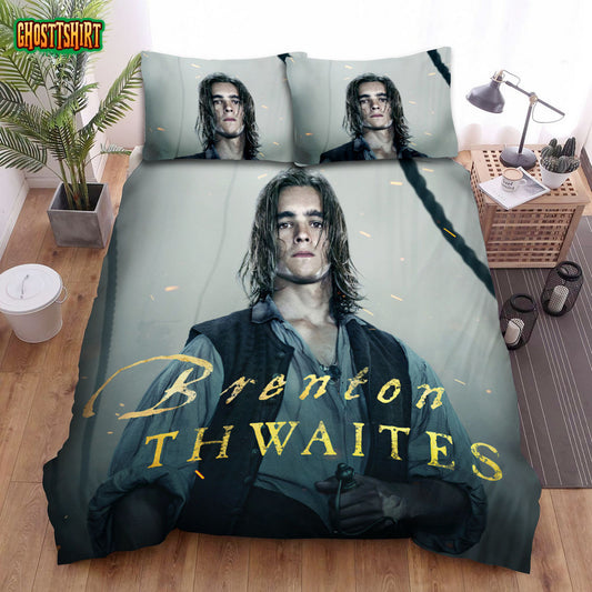 Dead Men Tell No Tales (2017) Brenton Thwaites Poster Bed Sheets Duvet Cover Bedding Set