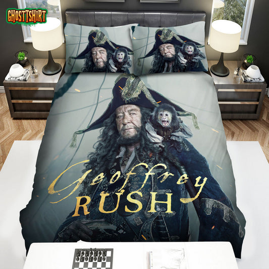 Dead Men Tell No Tales (2017) Geoffrey Rush Poster Sheets Duvet Cover Bedding Set