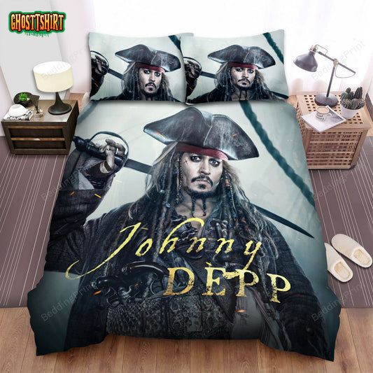 Dead Men Tell No Tales (2017) Johnny Deep Poster Bed Sheets Duvet Cover Bedding Set