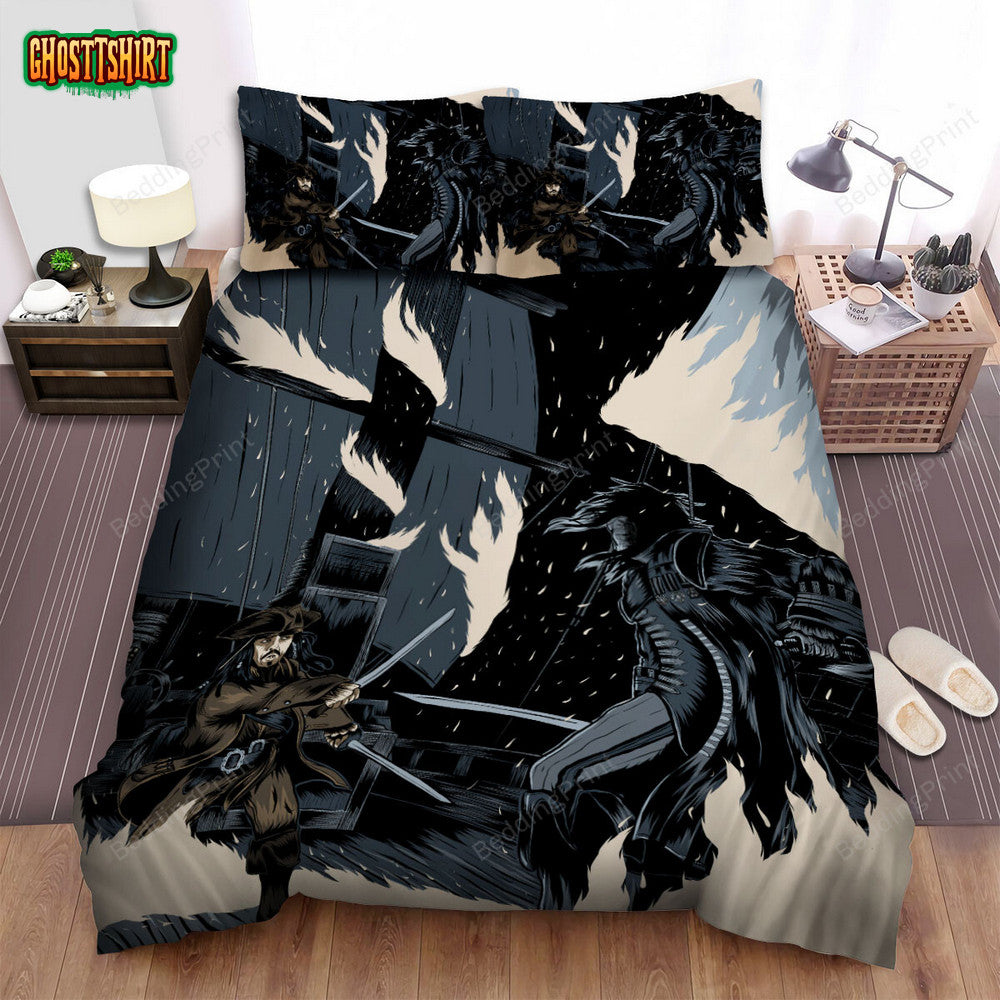 Dead Men Tell No Tales (2017) Movie Illustration 2 Bed Sheets Duvet Cover Bedding Set