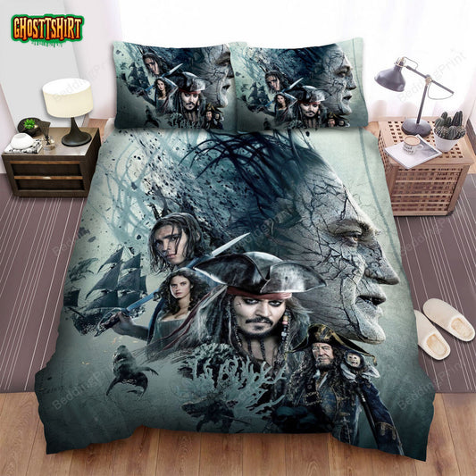Dead Men Tell No Tales (2017) Movie Poster Bed Sheets Duvet Cover Bedding Set