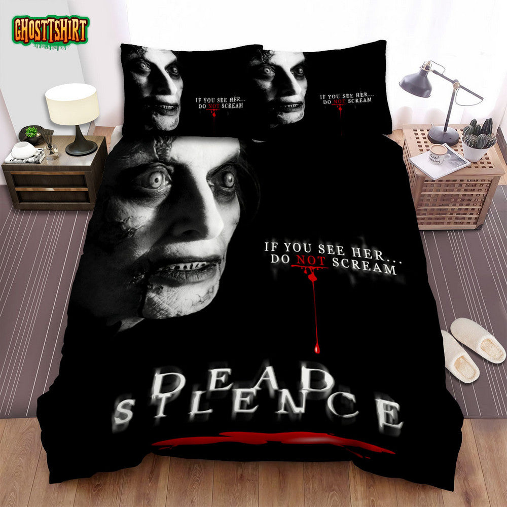 Dead Silence Poster 4 Bed Sheets Spread Comforter Duvet Cover Bedding Set