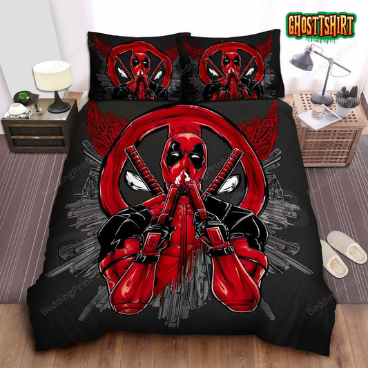 Deadpool Icon Bed Sheets Spread Duvet Cover Bedding Set