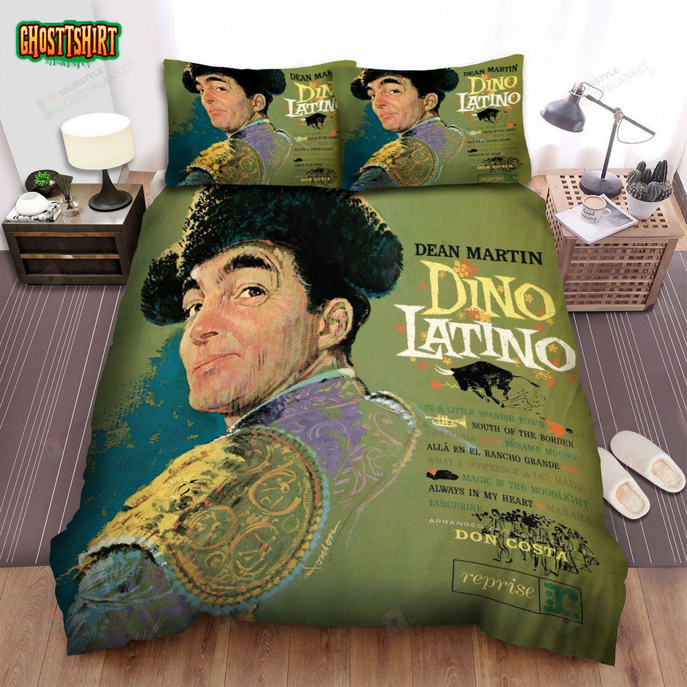 Dean Martin Dino Latino Album Cover Bed Sheets Spread Comforter Duvet Cover Bedding Set