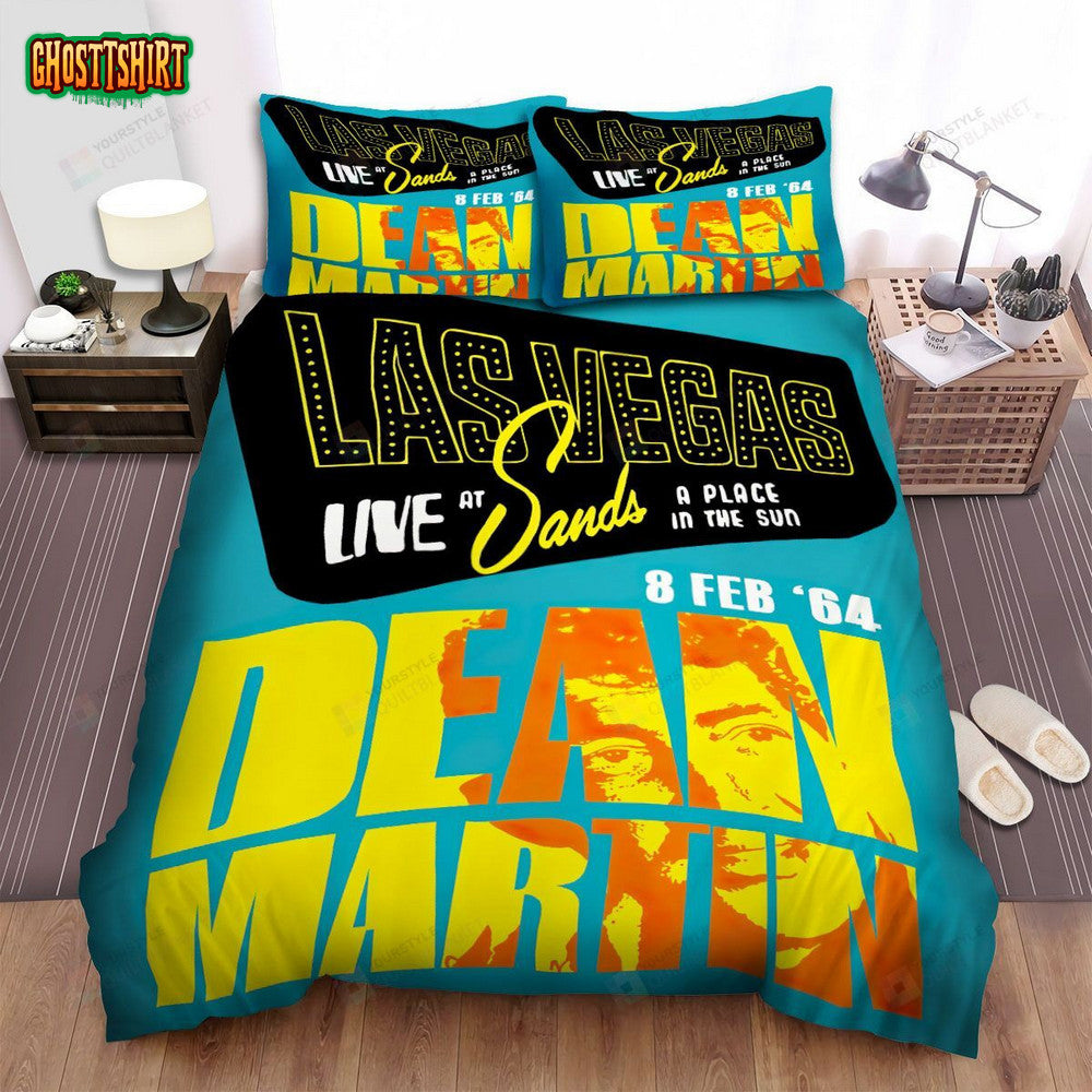 Dean Martin Las Vegas Live Show Poster Bed Sheets Spread Comforter Duvet Cover Bedding Set