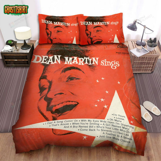 Dean Martin Sings Album Cover Bed Sheets Spread Comforter Duvet Cover Bedding Set