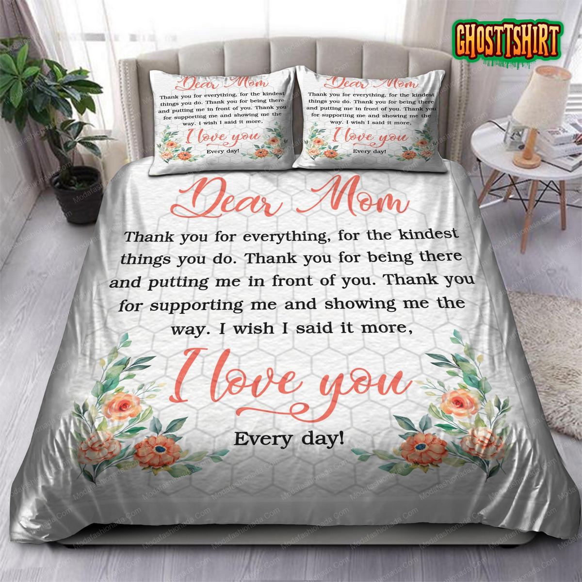 Dear Mom Thank You For Everything Bedding Set